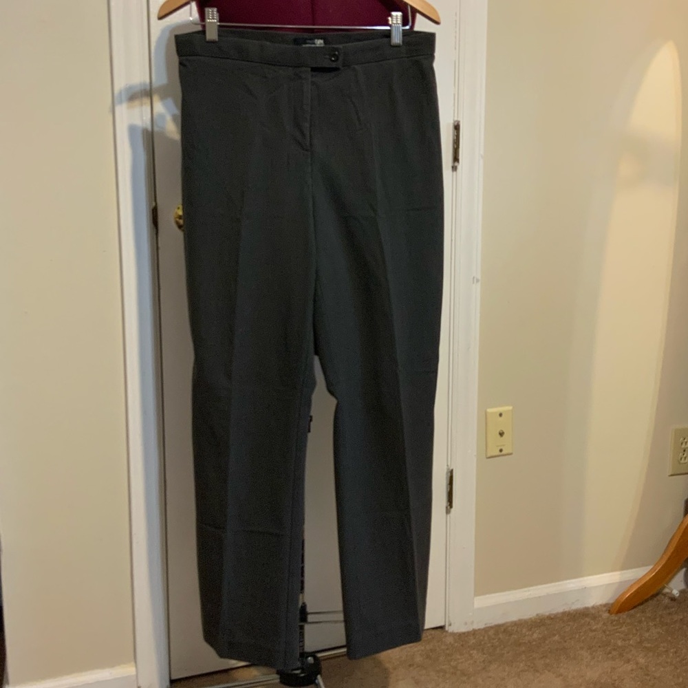 East 5 Secretly Slender 14P Gray tummy control straight Trousers Petite
